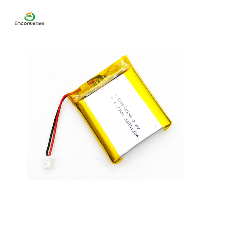 833338 1280mAh 3.8v rechargeable lipo cell